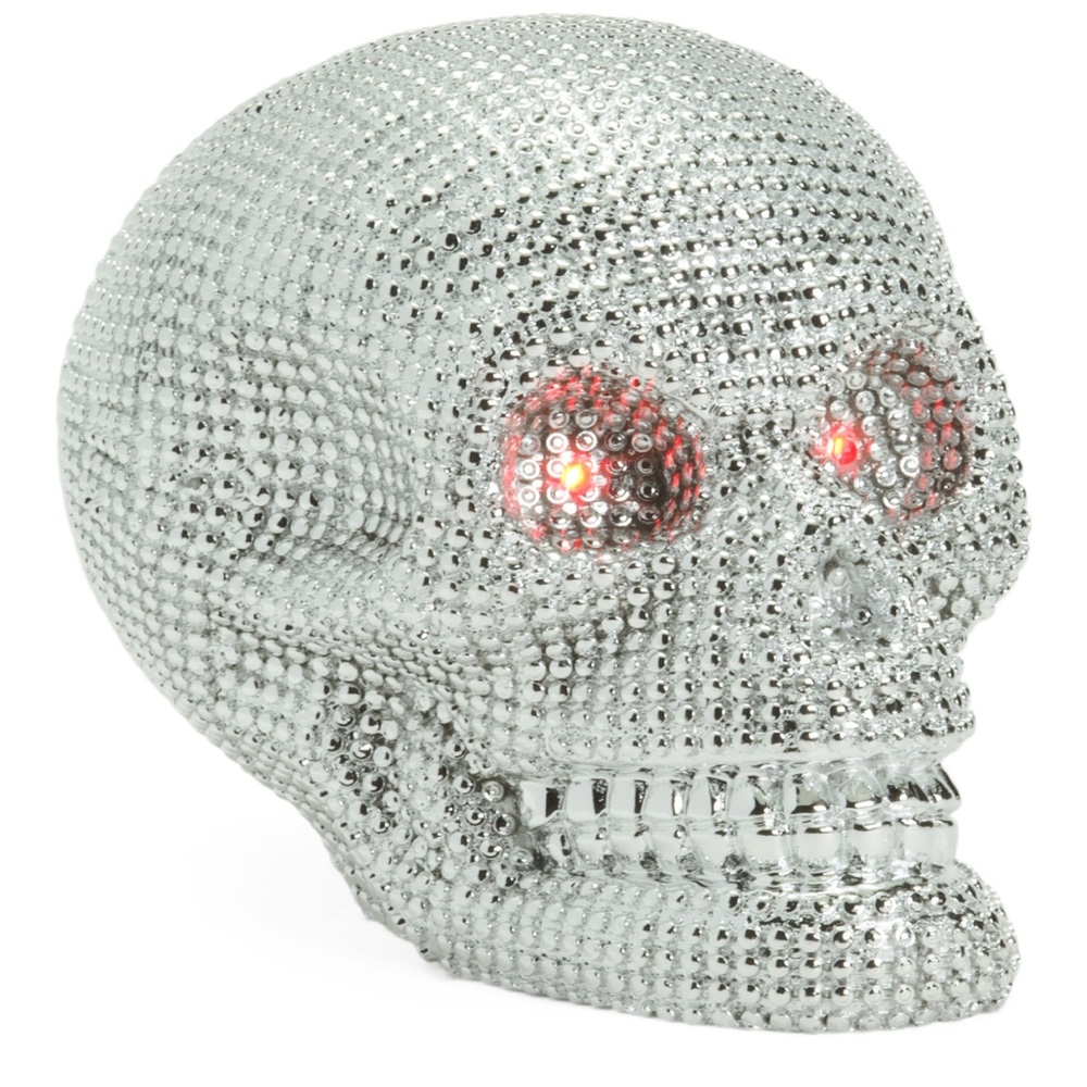 LED LIGHT UP Halloween Skeleton Skull Rhinestone Decor